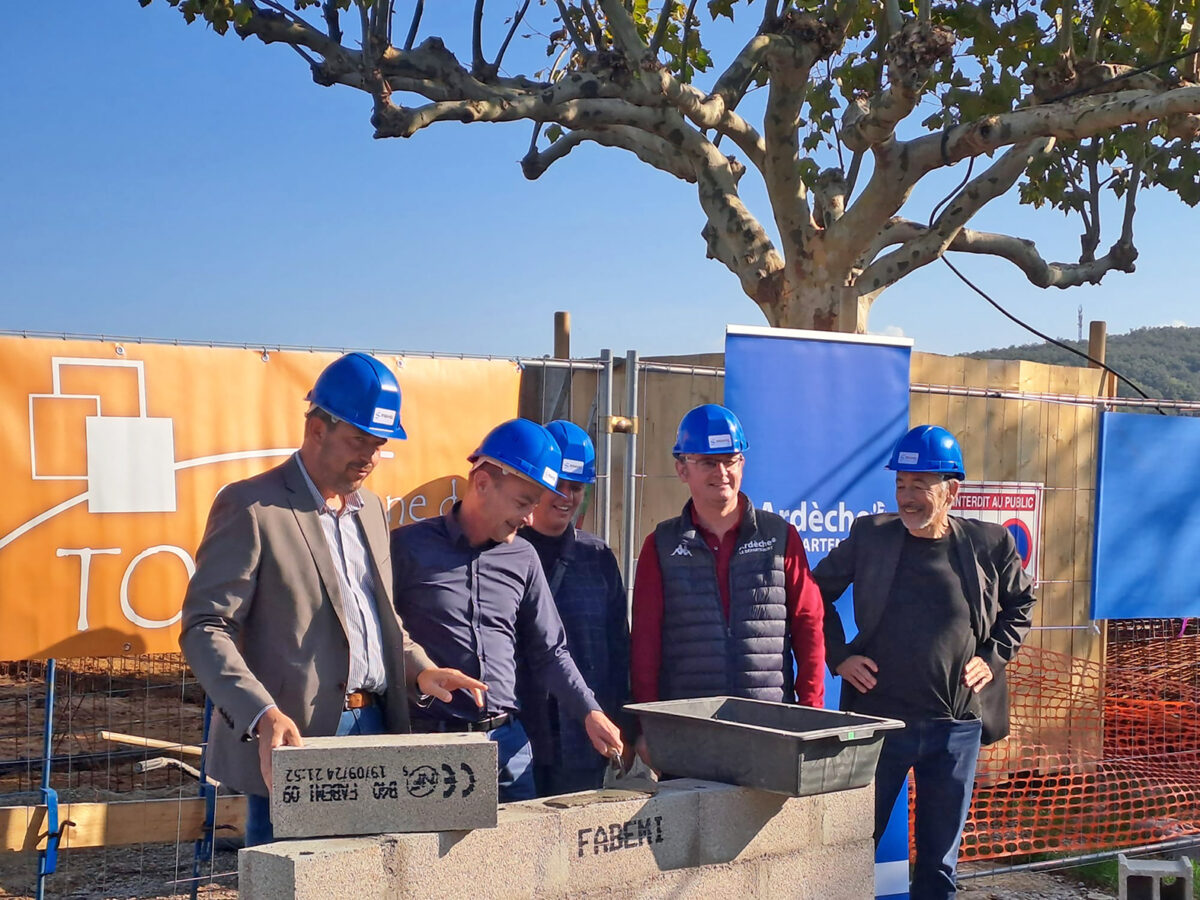 Début des travaux du Parc sportif de Toulaud (07)